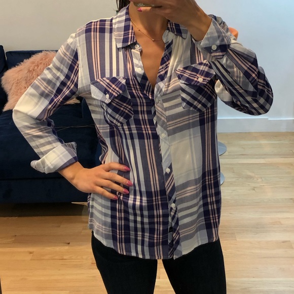 Lightweight plaid button up shirt - rails - Picture 2 of 6